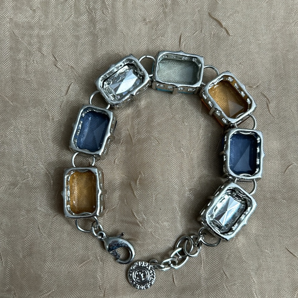 Graziano Large Multi Color Rectangular Link Brace… - image 3